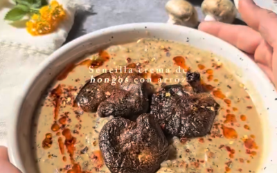 Crema de Hongos con Arroz