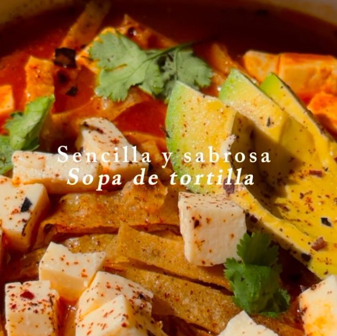 Sencilla y sabrosa sopa de tortilla
